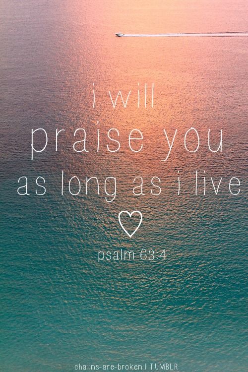 I Will Praise You as Long as I Live