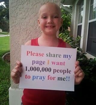 Please share this, I want 1,000,000 people to pray for me